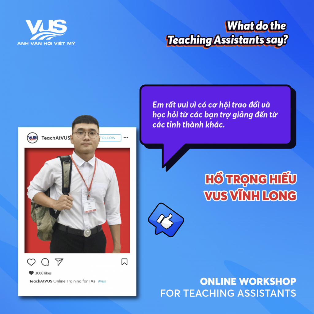 Trợ giảng VUS, Hồ Trọng Hiếu - Cơ sở Vĩnh Long