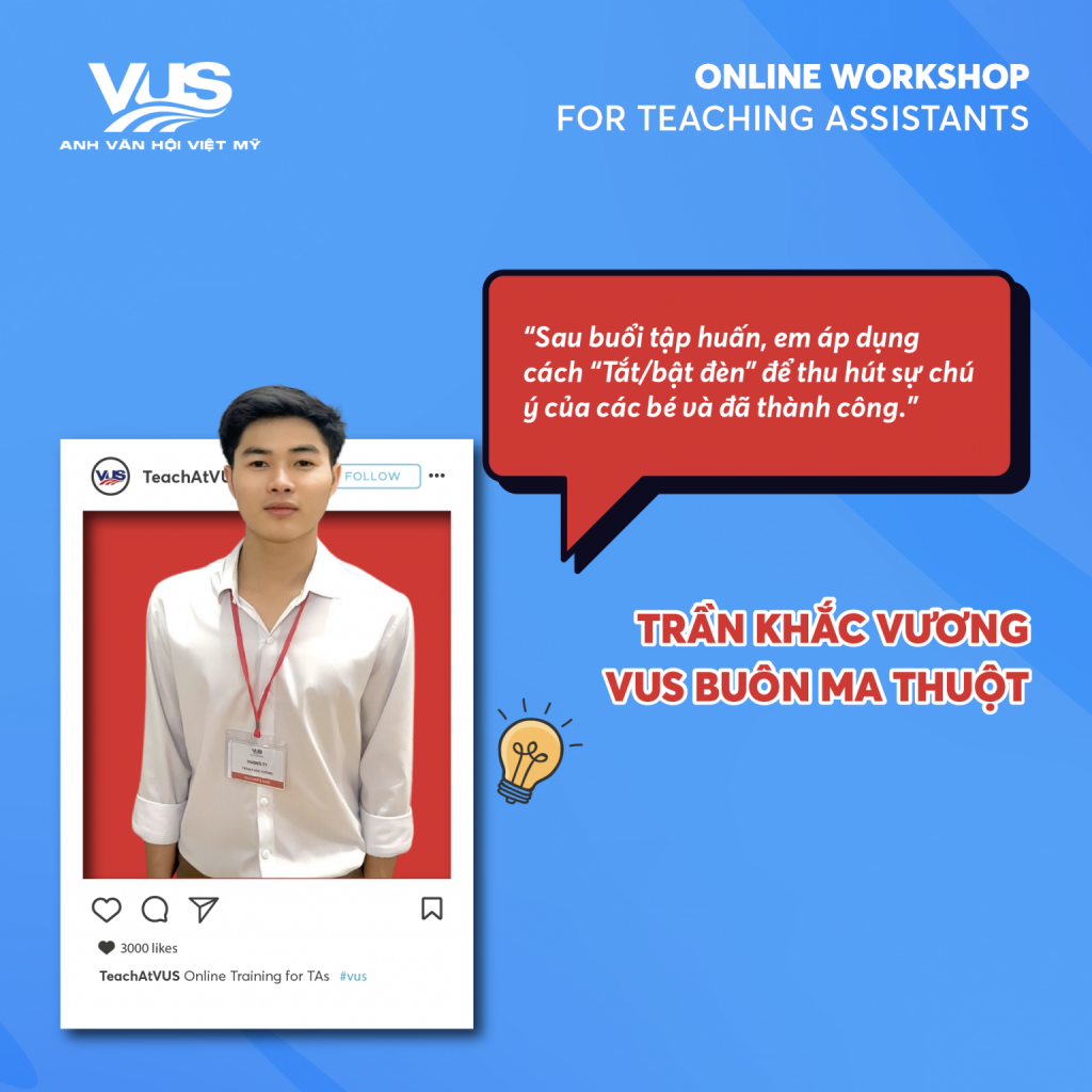 Trợ giảng VUS, Trần Khắc Vương - Cơ sở Buôn Ma Thuột