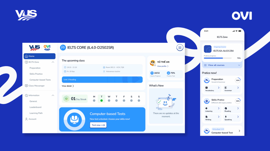 OVI IELTS app – your ultimate tool for personalized skill practice and computer-based mock tests